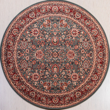 Ковер бельгийский 4362-400 KASHQAI Shapur (Шерсть, зеленый, терракотовый)