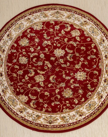 Ковер монгольский 6C2243-63 Hunnu (Шерсть, красный) круглый