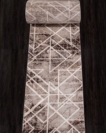 Ковер турецкий 04035B Karmen Hali (PP Heatset Высокоплотный, коричневый)