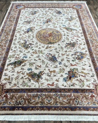 Иранский ковер Iran Qum Iran G241 (Шелк - Модал, кремовый)