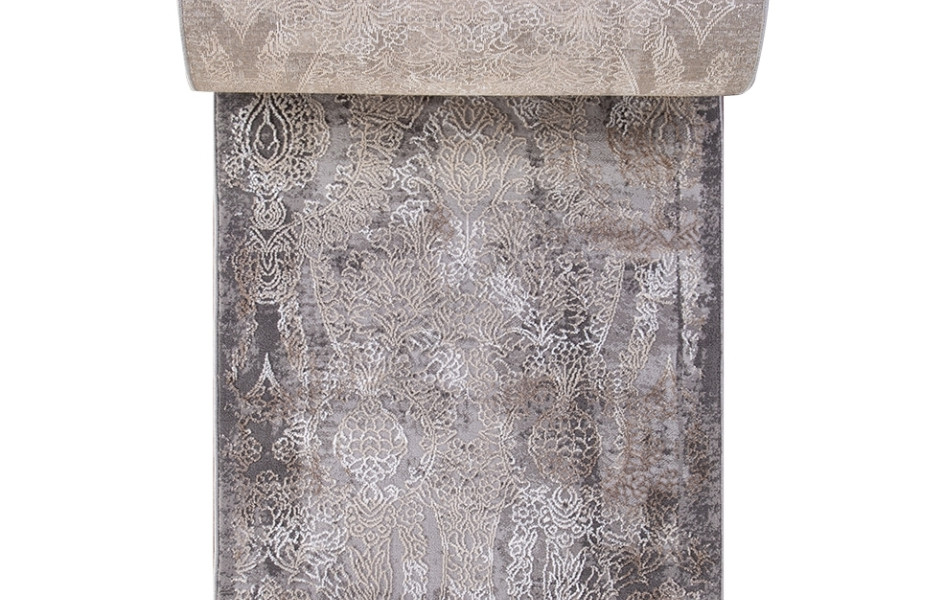 Турецкая ковровая дорожка ARMINA 03801A - GREY BROWN 