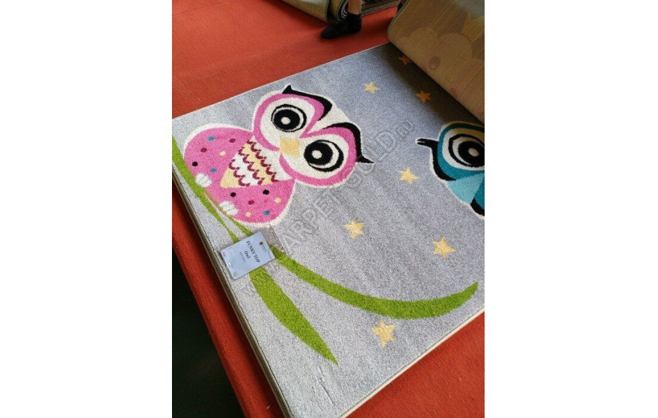 Детский ковер agnella funky top owl grey