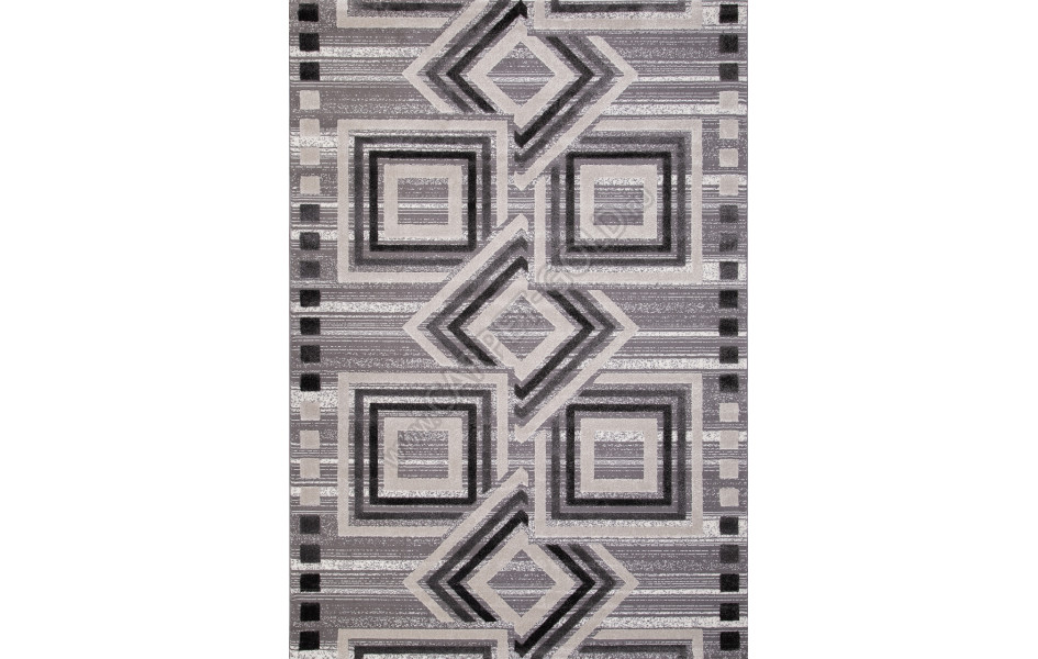 Ковер QP015 - WHITE / D.GRAY - Прямоугольник - коллекция ECLIPSE