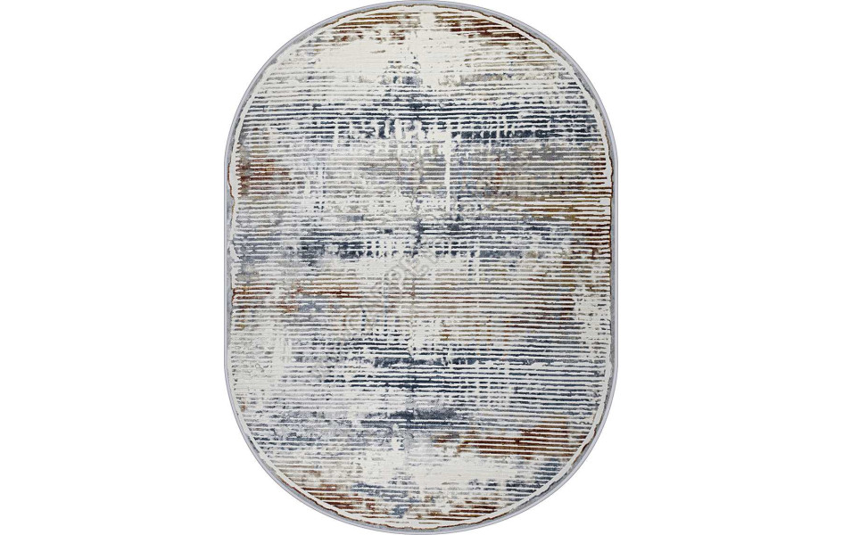 Турецкий ковер Regnum 37368A OVAL BLUE / L.GREY