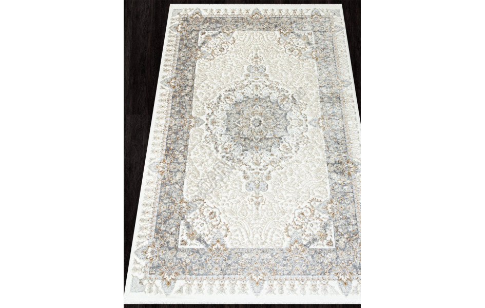 Ковер 06066A - GREY FDY / CREAM HB - Прямоугольник - коллекция SAHARA