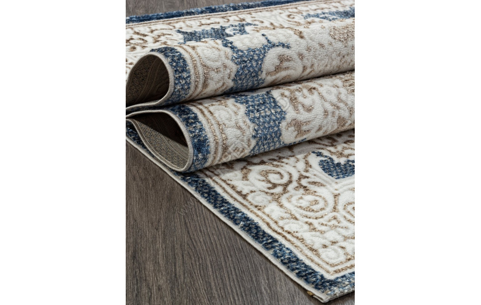 Ковер O1701 - 630 CREAM / BLUE - Прямоугольник - коллекция ANTEP
