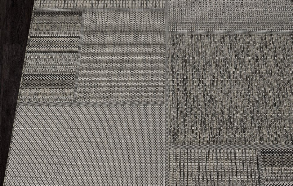 Ковер S139 - BLACK-GRAY - Прямоугольник - коллекция KAIR