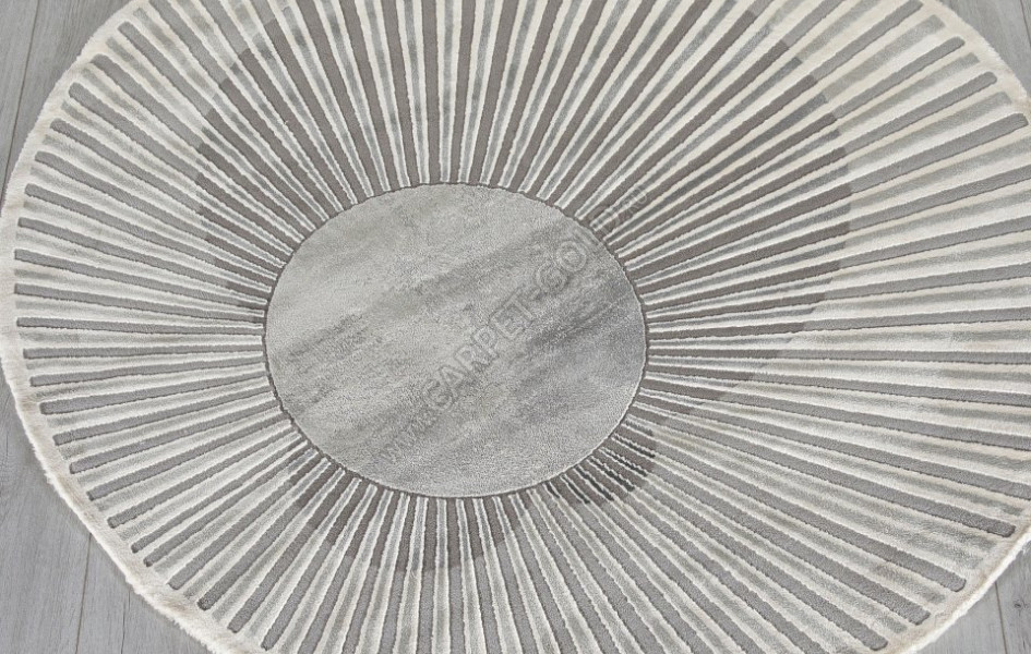 Ковер 00837G - GREY / GREY - Круг - коллекция SAFIR