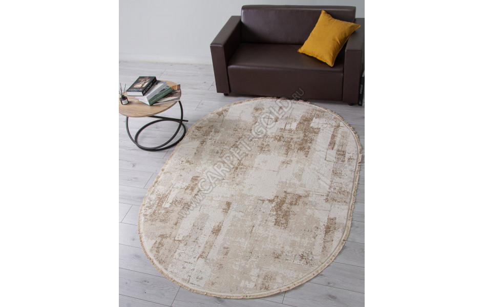 Ковер 35984Z - CREAM / CREAM - Овал - коллекция MELODY