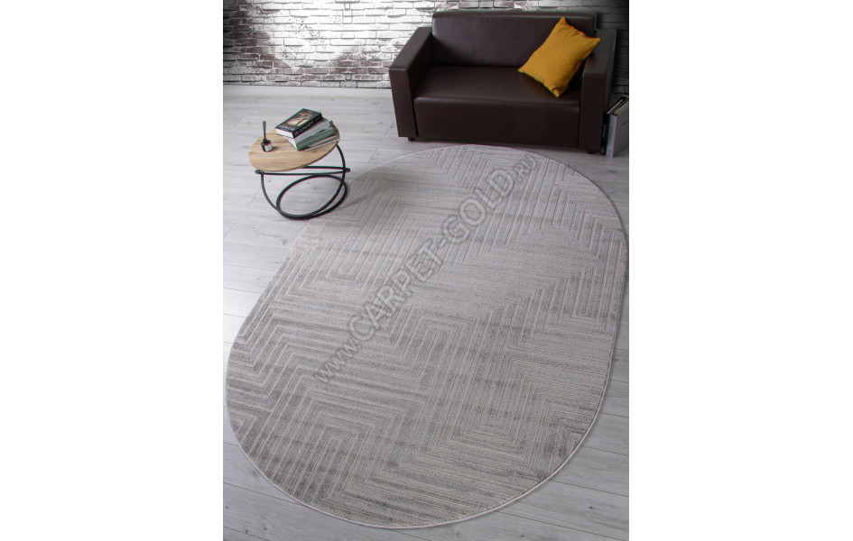 Ковер F412 - LIGHT GRAY - Овал - коллекция DIOS